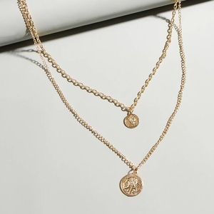 Gold Coin Layered Necklace